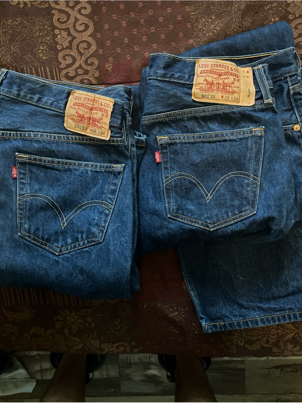 Vintage 501XX Levi's Men's Denim Jeans - Classic Fit (Never Worn)